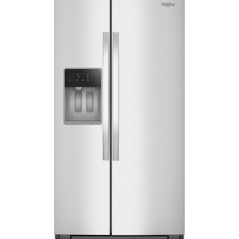 Whirlpool 20.85-cu ft Counter-Depth 36-in Wide Side-by-Side Refrigerator with Ice Maker ,Water and Ice Dispenser ( Fingerprint Resistant Stainless Finish )
