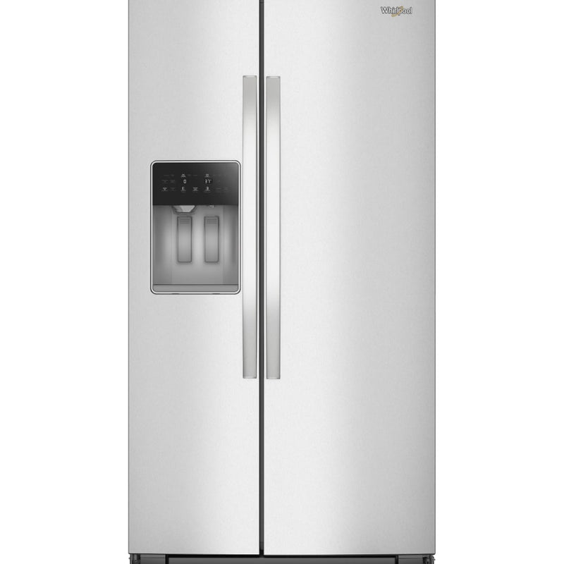 Whirlpool 20.85-cu ft Counter-Depth 36-in Wide Side-by-Side Refrigerator with Ice Maker ,Water and Ice Dispenser ( Fingerprint Resistant Stainless Finish )