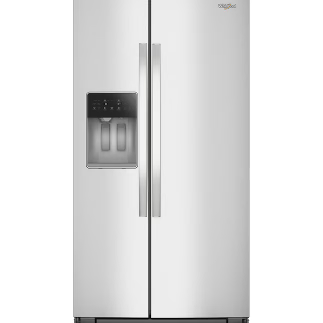 Whirlpool 20.85-cu ft Counter-Depth 36-in Side-by-Side Refrigerator with Ice Maker + Water and Ice Dispenser (Fingerprint Resistant Stainless Finish), WRSC5536RZ/00 *JR2511, Retail: $2,099.00, FINAL PRICE: $999.99 + TAX