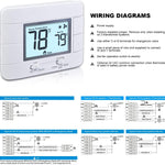 Aowel Non Programmable Thermostat for Home 1 Heat/ 1 Cool Single-Stage System, Temperature Control with Humidity Display (LCD White Backlit Screen)