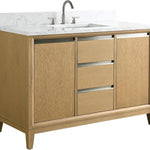 Vera Accent 48-in Single Sink Bathroom Vanity in Natural Oak with Engineered Marble Top, VA8048-NO, CVH48-NO, Retail: $1,299.99, FINAL PRICE: $799.99 + Tax