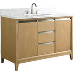 Vera Accent 48-in Single Sink Bathroom Vanity in Natural Oak with Engineered Marble Top, VA8048-NO, CVH48-NO, Retail: $1,299.99, Final: $799.99, CLEARANCED: $749.99 +TAX [FBM-199]
