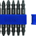 IRWIN Tools IMPACT Performance Series Double-Ended Screwdriver Power Bit, Assorted, 2 3/8-inch length, 5-Piece Set with Magnetic Screw Hold Attachment, 1903523