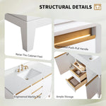 Vera Accent 48-in Single Sink Bathroom Vanity in White with Engineered Marble Top, VA8048-W, CVH48-W, Retail: $1,299.99, FINAL PRICE: $799.99