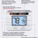 Aowel Non Programmable Thermostat for Home 1 Heat/ 1 Cool Single-Stage System, Temperature Control with Humidity Display (LCD White Backlit Screen)