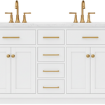 Grove Collection 72-Inch Double Sink Shaker Vanity in White with Quartz Countertop, ** NO BACKSPLASH ** SK72WWQ, FINAL PRICE: $999.99 + TAX [FBM-338]