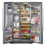 KitchenAid 20.85-cu ft Counter-Depth Side-by-Side Refrigerator with Ice Maker + Water and Ice Dispenser (Fingerprint Resistant Stainless Steel), KRSC536RPS/00 *JR2510, Retail: $3,399.00, FINAL PRICE: $1,499.99 + TAX