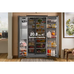 KitchenAid 20.85-cu ft Counter-Depth Side-by-Side Refrigerator with Ice Maker + Water and Ice Dispenser (Fingerprint Resistant Stainless Steel), KRSC536RPS/00 *JR2510, Retail: $3,399.00, FINAL PRICE: $1,499.99 + TAX