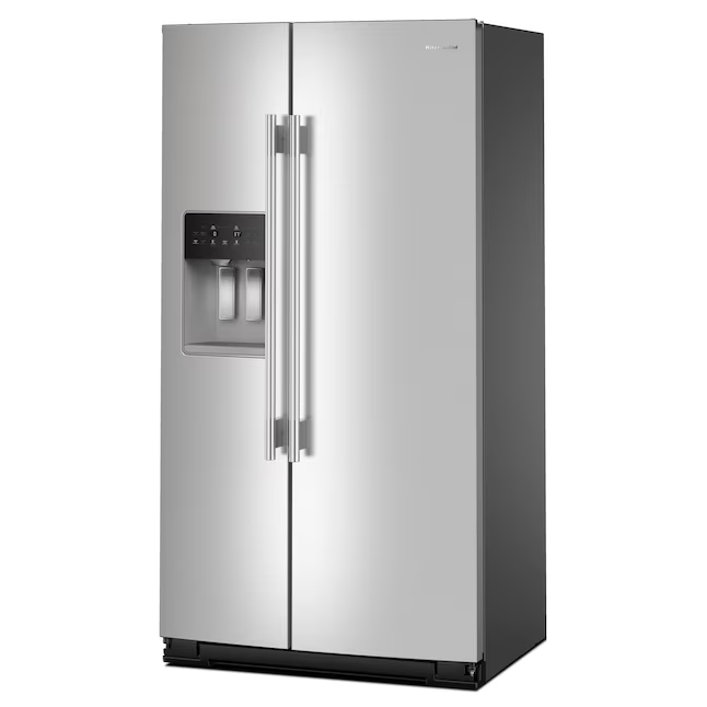 KitchenAid 20.85-cu ft Counter-Depth Side-by-Side Refrigerator with Ice Maker + Water and Ice Dispenser (Fingerprint Resistant Stainless Steel), KRSC536RPS/00 *JR2510, Retail: $3,399.00, FINAL PRICE: $1,499.99 + TAX