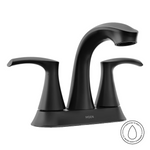 Moen Graeden Matte Black 4-in centerset 2-handle WaterSense High-arc Commercial/Residential