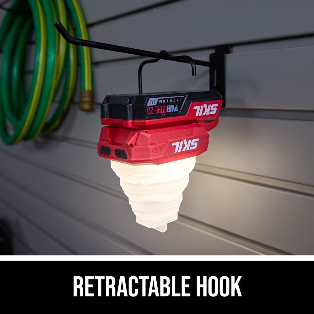 SKIL 12V/20V Collapsible Lantern 300-Lumen 1 -Adjustable Mode LED Rechargeable Flashlight