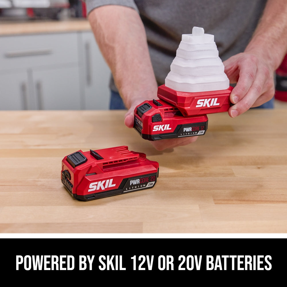 SKIL 12V/20V Collapsible Lantern 300-Lumen 1 -Adjustable Mode LED Rechargeable Flashlight