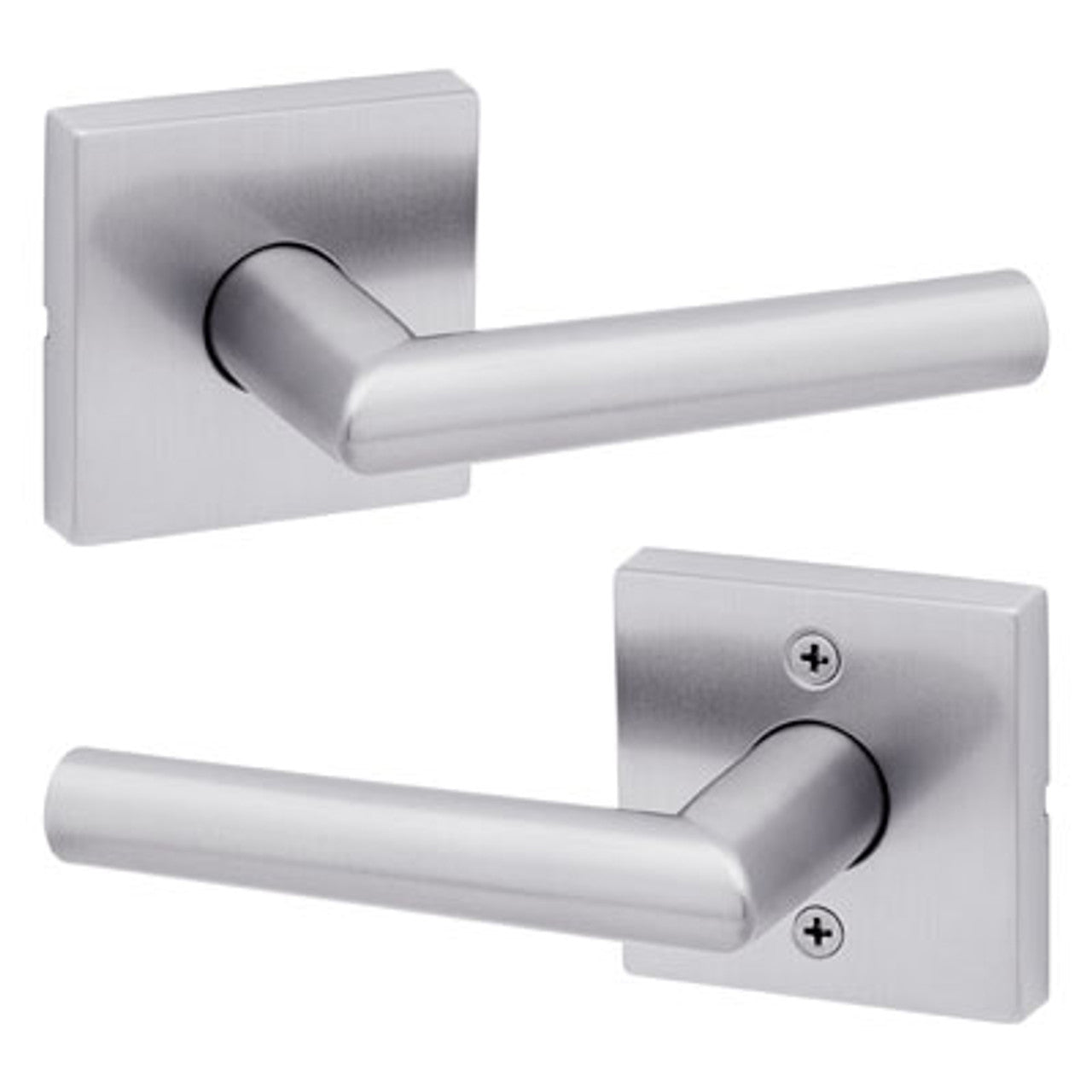 Kwikset 97200-991 Milan Square Hall/Closet Lever in Satin Chrome, MSRP: $55.63, FINAL: 19.99