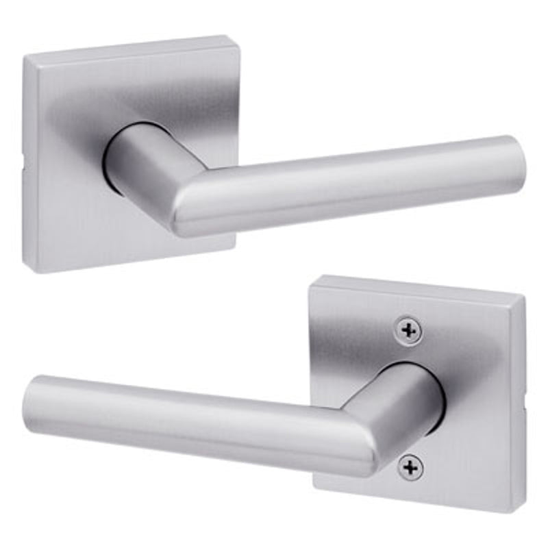 Kwikset 97200-991 Milan Square Hall/Closet Lever in Satin Chrome, MSRP: $55.63, FINAL: 19.99