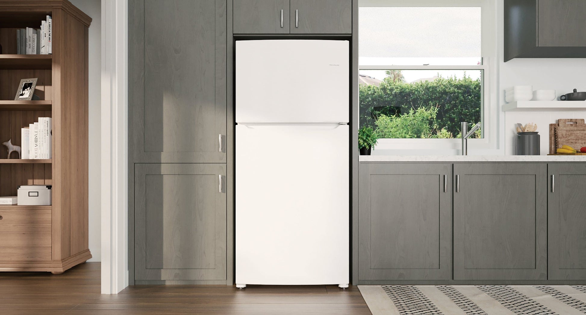 Frigidaire 18.3-cu ft Standard-Depth 30-in Wide Top-Freezer Refrigerator ( White ) Garage Ready