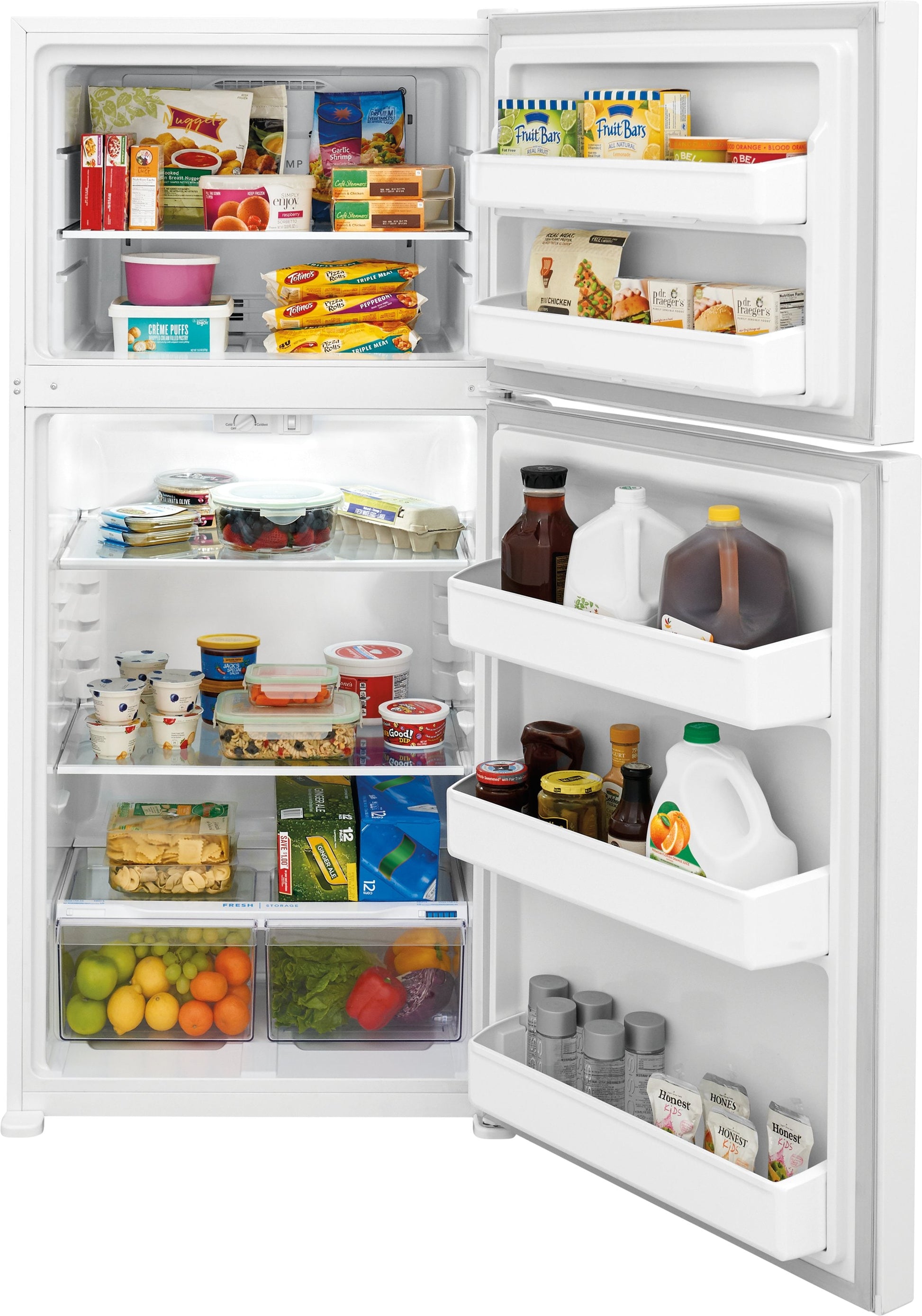 Frigidaire 18.3-cu ft Standard-Depth 30-in Wide Top-Freezer Refrigerator ( White ) Garage Ready