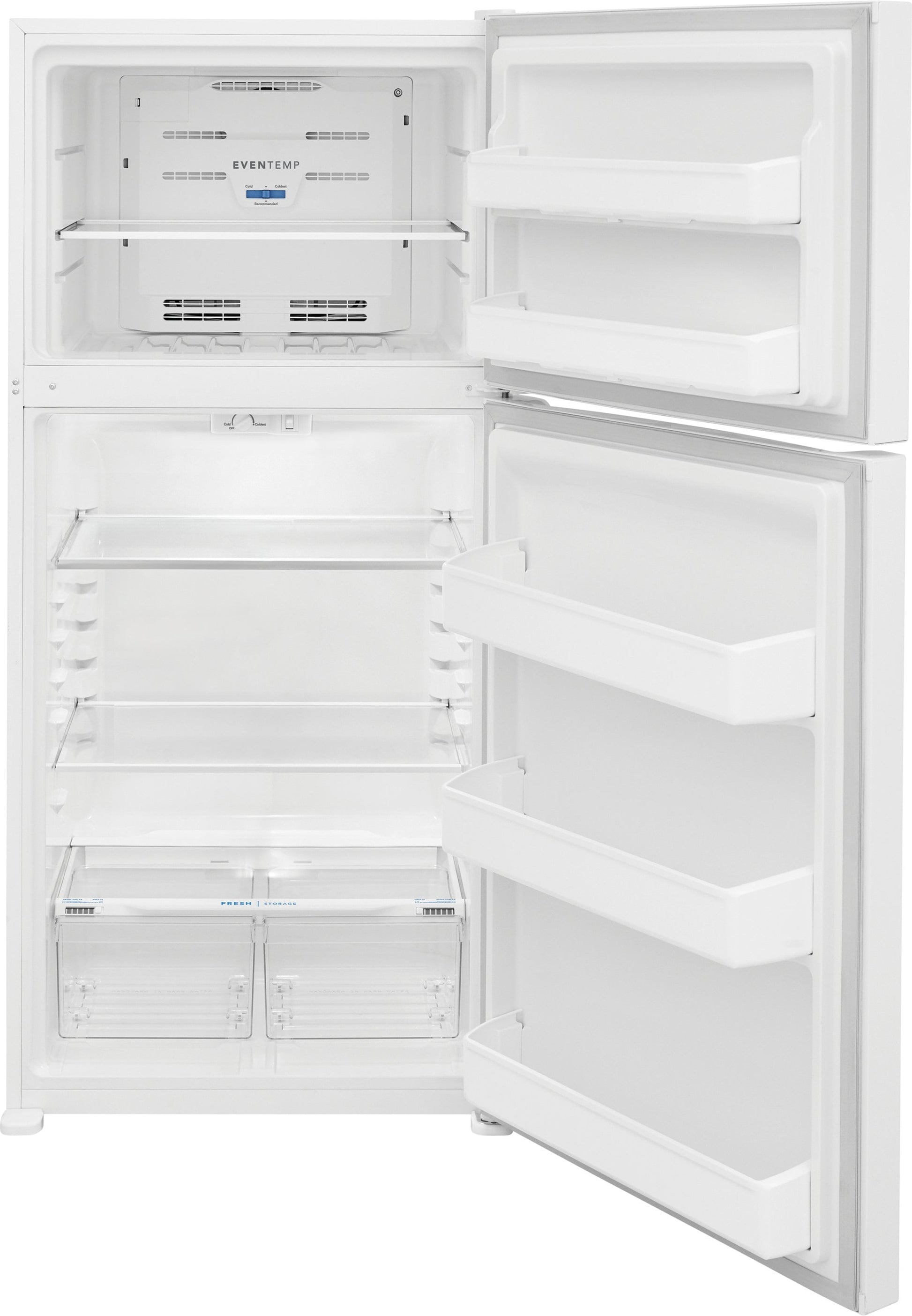 Frigidaire 18.3-cu ft Standard-Depth 30-in Wide Top-Freezer Refrigerator ( White ) Garage Ready