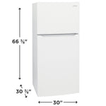 Frigidaire 18.3-cu ft Standard-Depth 30-in Wide Top-Freezer Refrigerator ( White ) Garage Ready