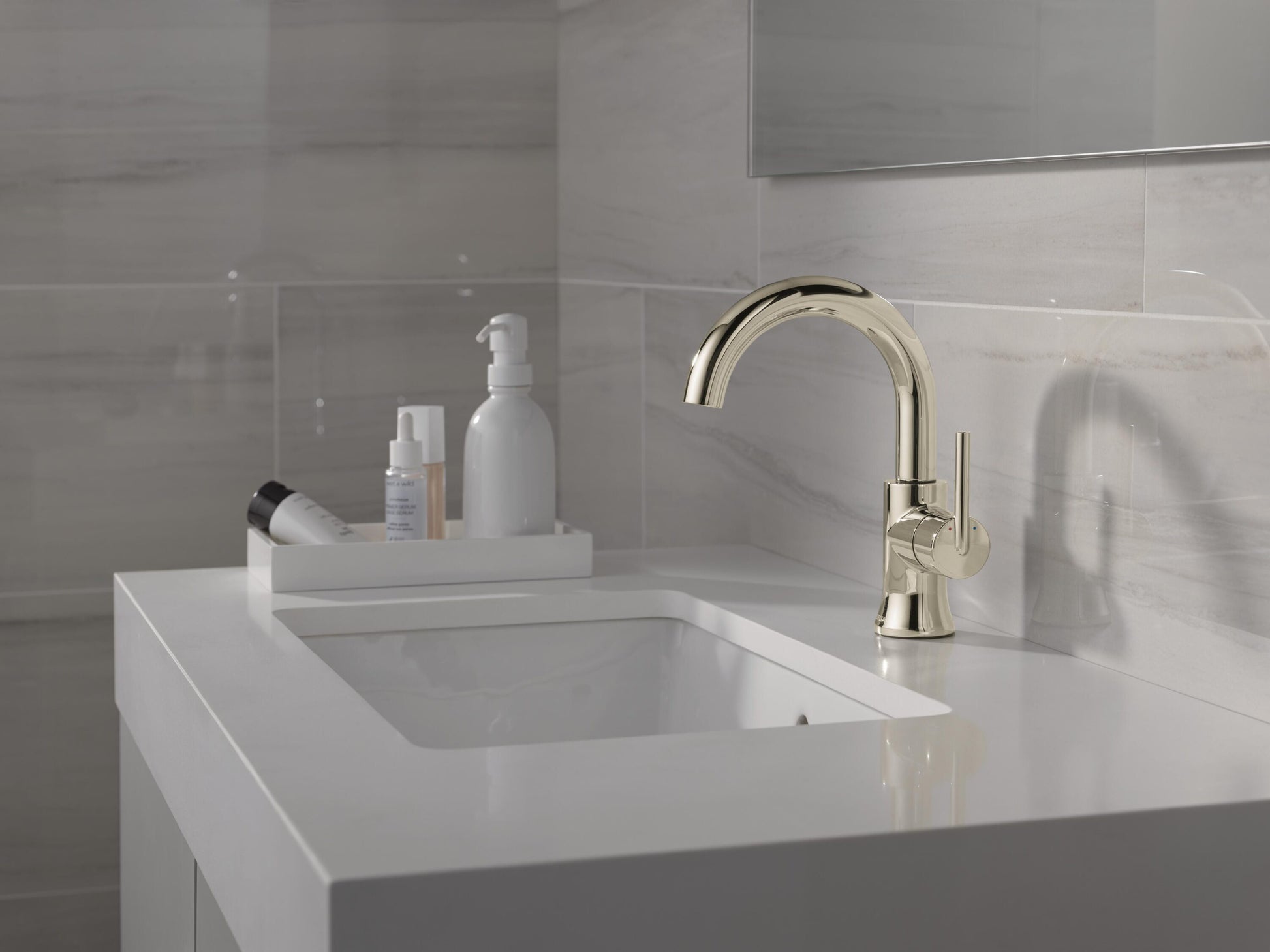 Delta Trinsic Single Handle Bathroom Faucet in Polished Nickel, 559LF-PNMPU, MRSP: $485, FINAL PRICE: $ + TAX