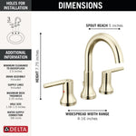 Delta Trinsic Two Handle Widespread Bathroom Faucet in Polished Nickel, 3559-PNMPU-DST, MRSP: $670, FINAL PRICE: $ + TAX