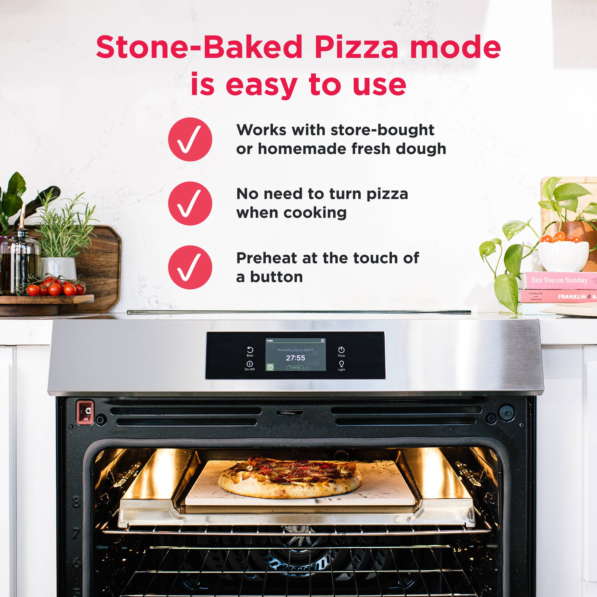 Frigidaire Gallery Stone-Baked Pizza 30-in Glass Top 5 burners 6.2-cu ft Air Fry Convection Oven Slide-In Electric Range (Smudge-Proof Stainless Steel)