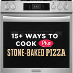 Frigidaire Gallery Stone-Baked Pizza 30-in 5 burners 6-cu ft Air Fry Convection Oven Slide-In Natural Gas Range ( Smudge-Proof Stainless Steel )