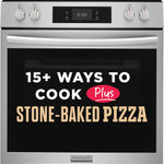 Frigidaire Gallery Stone-Baked Pizza 30-in Glass Top 5 burners 6.2-cu ft Air Fry Convection Oven Slide-In Electric Range (Smudge-Proof Stainless Steel)