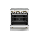 FORNO Paolo 30-in Glass Top 5 burners 4.38-cu ft Convection Oven Freestanding Electric Range ( White )