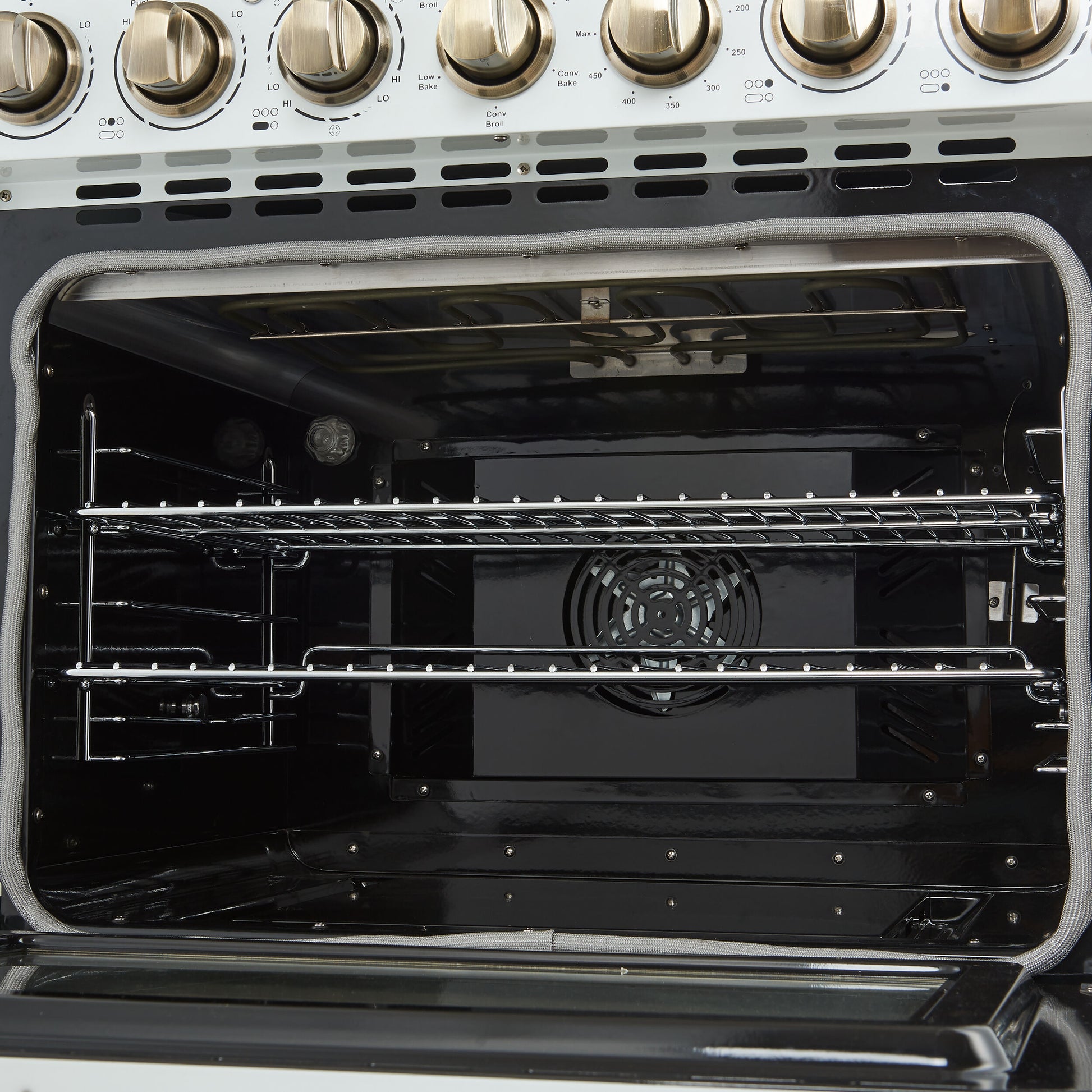FORNO Paolo 30-in Glass Top 5 burners 4.38-cu ft Convection Oven Freestanding Electric Range ( White )