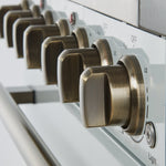 FORNO Paolo 30-in Glass Top 5 burners 4.38-cu ft Convection Oven Freestanding Electric Range ( White )