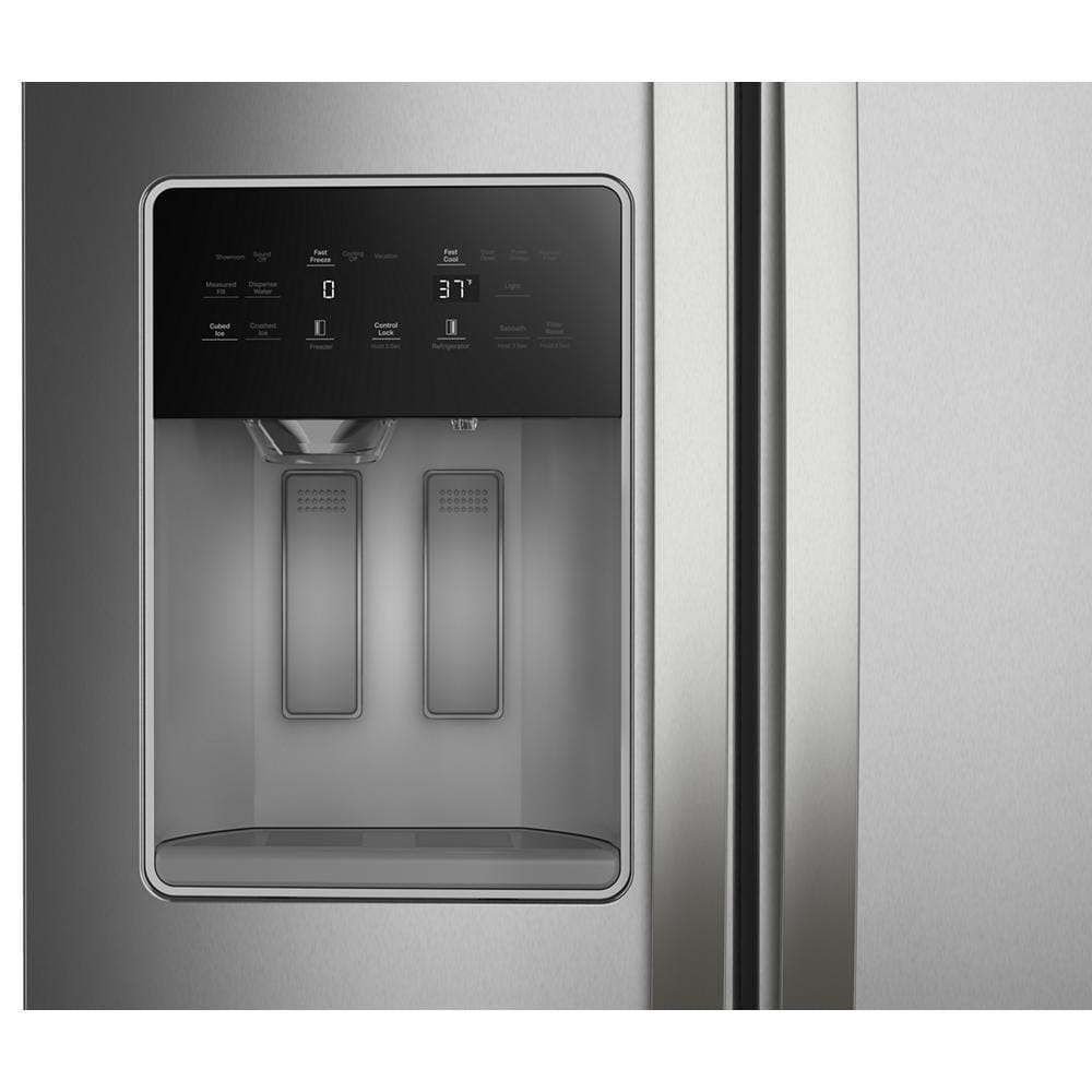 Whirlpool 20.85-cu ft Counter-Depth 36-in Wide Side-by-Side Refrigerator with Ice Maker ,Water and Ice Dispenser ( Fingerprint Resistant Stainless Finish )