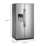 Whirlpool 28.7-cu ft Side-by-Side Refrigerator with Ice Maker Water and Ice Dispenser (Fingerprint Resistant Stainless Finish), WRSF5536RZ/00, Retail: $2,099.00, FINAL PRICE: $999.99 + TAX
