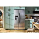 Whirlpool 20.85-cu ft Counter-Depth 36-in Wide Side-by-Side Refrigerator with Ice Maker ,Water and Ice Dispenser ( Fingerprint Resistant Stainless Finish )
