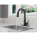 Pfister Classic Matte Black Single Handle Deck-mount Kitchen Faucet with Sprayer (Includes Deck Plate), F-529-7PFB, MSRP: $149.00, FINAL PRICE: $79.99 + TAX