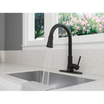 Pfister Classic Matte Black Single Handle Deck-mount Kitchen Faucet with Sprayer (Includes Deck Plate), F-529-7PFB, MSRP: $149.00, FINAL PRICE: $79.99 + TAX