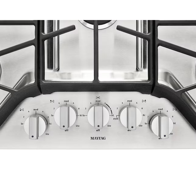 Maytag 36-in 5 burners Stainless Steel Gas Cooktop, MGC7536DS/06 *JR2508, Retail: $1,209.00, FINAL PRICE: $699.99 + TAX