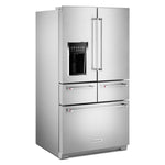 KitchenAid Standard-Depth 25.8-cu ft 5 -Door 36-in Wide French Door Refrigerator with Ice Maker with Water and Ice Dispenser ( Stainless steel )
