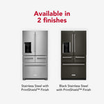KitchenAid Standard-Depth 25.8-cu ft 5 -Door 36-in Wide French Door Refrigerator with Ice Maker with Water and Ice Dispenser ( Stainless steel )