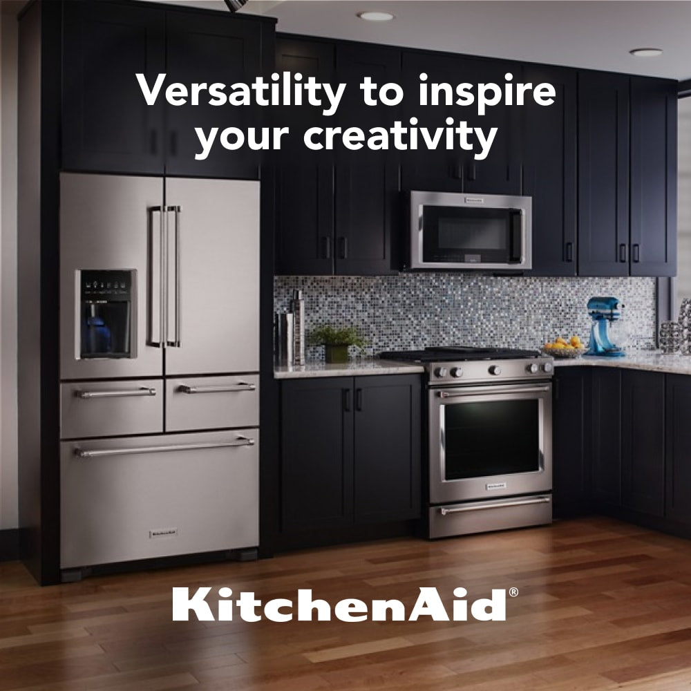 KitchenAid Standard-Depth 25.8-cu ft 5 -Door 36-in Wide French Door Refrigerator with Ice Maker with Water and Ice Dispenser ( Stainless steel )