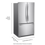 Whirlpool Counter-Depth 20-cu ft 3 -Door 36-in Wide French Door Refrigerator with Ice Maker with Water and Ice Dispenser ( Stainless Steel ) ENERGY STAR Certified, WRFC2036RZ-6640, FINAL PRICE: $999.99