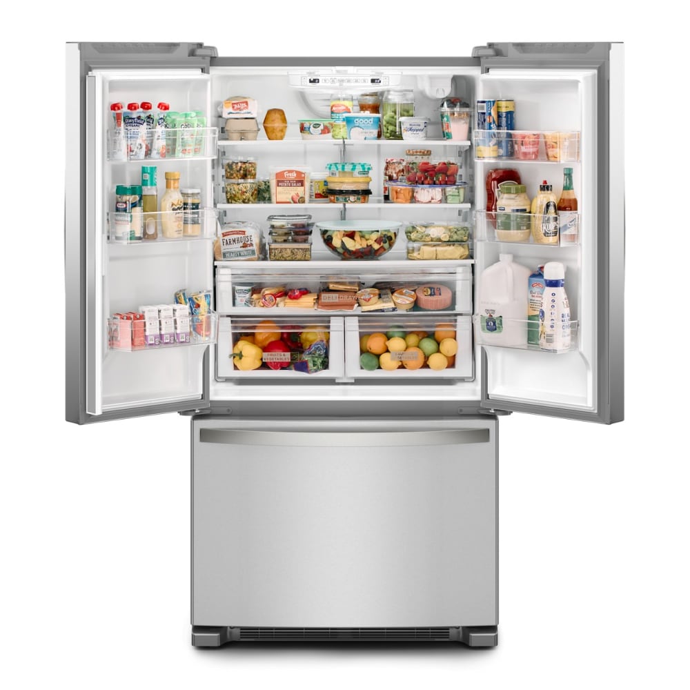 Whirlpool Counter-Depth 20-cu ft 3 -Door 36-in Wide French Door Refrigerator with Ice Maker with Water and Ice Dispenser ( Stainless Steel ) ENERGY STAR Certified, WRFC2036RZ-6640, FINAL PRICE: $999.99