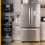 Whirlpool Counter-Depth 20-cu ft 3 -Door 36-in Wide French Door Refrigerator with Ice Maker with Water and Ice Dispenser ( Stainless Steel ) ENERGY STAR Certified, WRFC2036RZ-6640, FINAL PRICE: $999.99
