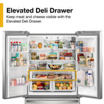 Whirlpool Counter-Depth 20-cu ft 3 -Door 36-in Wide French Door Refrigerator with Ice Maker with Water and Ice Dispenser ( Stainless Steel ) ENERGY STAR Certified, WRFC2036RZ-6640, FINAL PRICE: $999.99