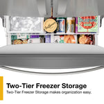 Whirlpool Counter-Depth 20-cu ft 3 -Door 36-in Wide French Door Refrigerator with Ice Maker with Water and Ice Dispenser ( Stainless Steel ) ENERGY STAR Certified, WRFC2036RZ-6640, FINAL PRICE: $999.99