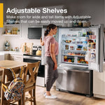 Whirlpool Counter-Depth 20-cu ft 3 -Door 36-in Wide French Door Refrigerator with Ice Maker with Water and Ice Dispenser ( Stainless Steel ) ENERGY STAR Certified, WRFC2036RZ-6640, FINAL PRICE: $999.99