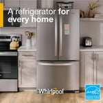 Whirlpool Counter-Depth 20-cu ft 3 -Door 36-in Wide French Door Refrigerator with Ice Maker with Water and Ice Dispenser ( Stainless Steel ) ENERGY STAR Certified, WRFC2036RZ-6640, FINAL PRICE: $999.99