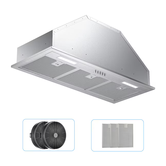 VIKIO 30-in Ductless 800-CFM Recirculating Stainless Steel Insert Under Cabinet Range Hood with Charcoal Filter, E690-30-M17  RB10-30 HB0130AH *JR2508, Retail: $308.99, FINAL PRICE: $159.99 + TAX