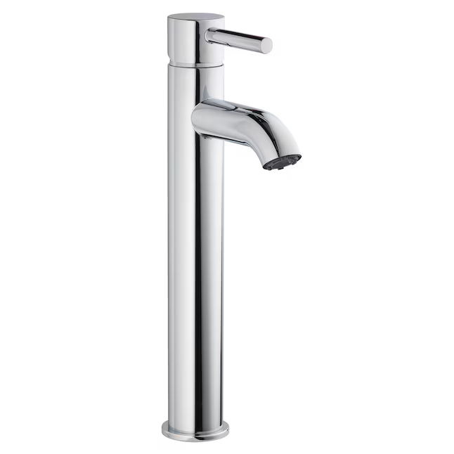 Alpine Reserve Harlow Polished Chrome Vessel 1-handle WaterSense Low-arc Residential Handle Bathroom Sink Faucet with Drain
