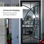 RELIABILT Magnum 36-in x 81-in White Steel Surface Mount Universal/Reversible Security Door with Black Screen and Double Bore, 91824032-RB  #5279692 *JR2509, Retail: $179.00, FINAL PRICE: $99.99 + TAX