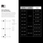 RELIABILT Gibraltar 36-in x 81-in White Steel Surface Mount Universal/Reversible Security Door with Black Screen and Double Bore, 91823032-RB  #5279673 *JR2509, Retail: $214.00, FINAL PRICE: $119.99 + TAX